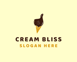 Cream - Ice Cream Thumb logo design