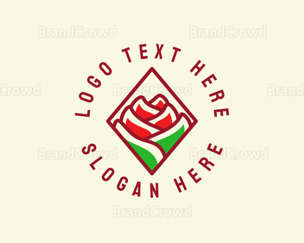 Rose Blooming Eco Logo