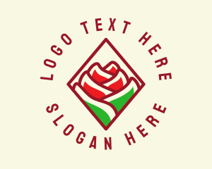 Florist - Rose Blooming Eco logo design