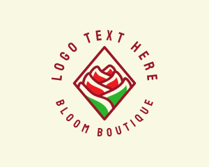 Bloom - Rose Blooming Eco logo design