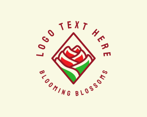 Blooming - Rose Blooming Eco logo design