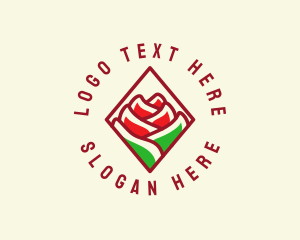 Floristic - Rose Blooming Eco logo design