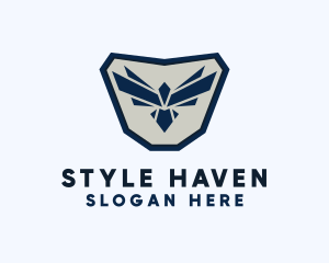 Veteran - Flying Eagle Shield logo design