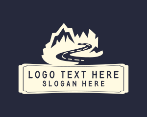 Hiking Trail - Mountain Road Adventure logo design