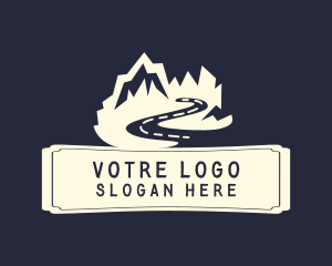 Camping - Mountain Road Adventure logo design