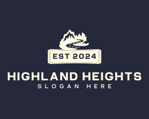 Highland - Mountain Road Adventure logo design