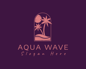 Ocean Beach Sunset logo design