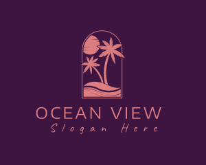 Ocean Beach Sunset logo design