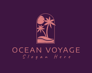 Ocean Beach Sunset logo design