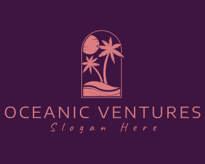 Ocean Beach Sunset logo design