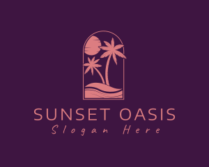 Ocean Beach Sunset logo design