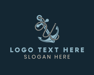 Anchor - Anchor Rope Letter U logo design