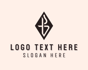 Religious - Christian Cross Letter B logo design