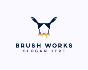 Brush - Painting Brush Paint logo design