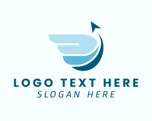 Delivery - Delivery Arrow Swoosh Wings logo design