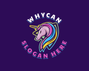 Unicorn Rainbow Horse Logo