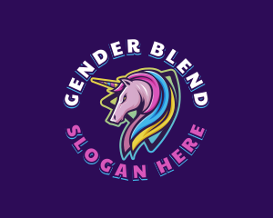 Gender - Unicorn Rainbow Horse logo design