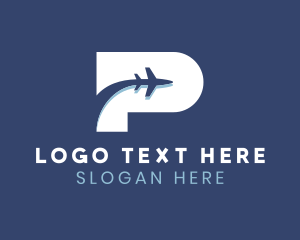 Airplane Pilot Travel Logo