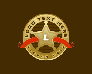 Sheriff - Police Star Badge logo design