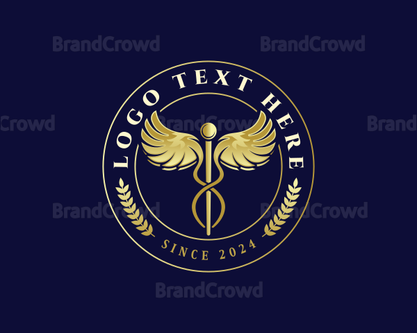 Caduceus Health Medical Logo