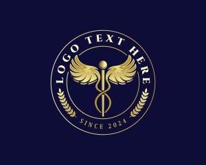 Caduceus Health Medical Logo