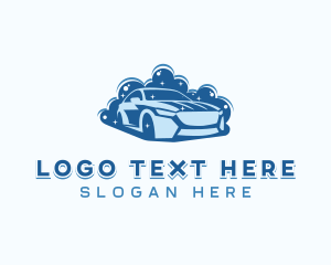 Car - Car Wash Suds Cleaning logo design