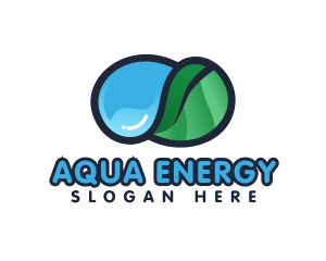 Hydropower - Leaf Water Nature logo design