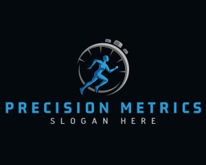 Measurement - Stopwatch Fitness Runner logo design