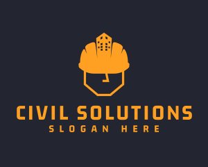 Hard Hat Building Construction logo design