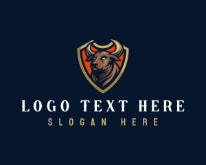 Horn - Shield Bull Ranch logo design