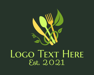 Recipe - Organic Food Utensils logo design
