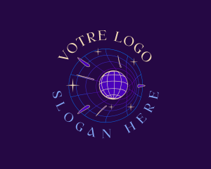 Globe Y2K Vortex Logo