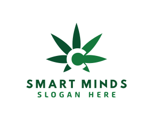Pharmaceutical - Green Cannabis Marijuana Letter C logo design