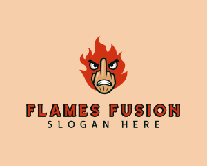 Profanity Fuck Flame logo design