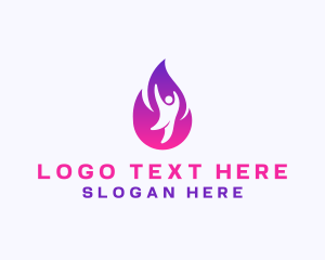 Therapy - Fire Gym Fitness logo design