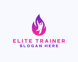 Fire Gym Fitness  logo design