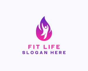 Fire Gym Fitness  logo design