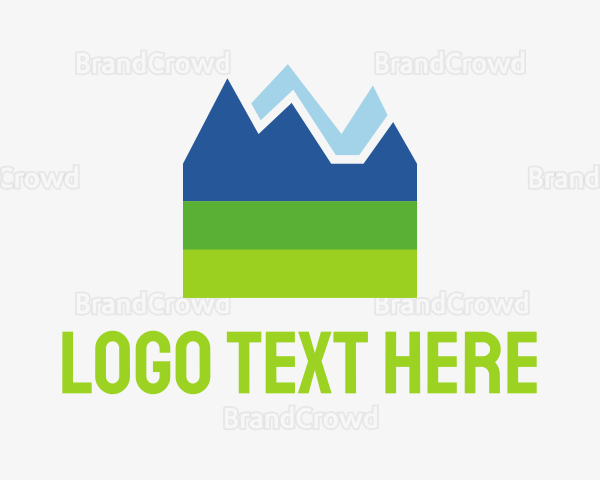 Mountain Field Scenery Logo