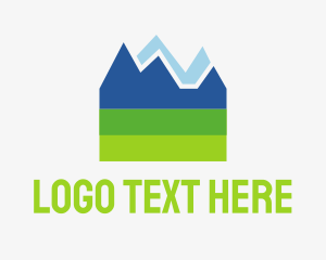 Switzerland - Mountain Field Scenery logo design