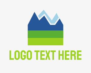 Mountain Field Scenery Logo