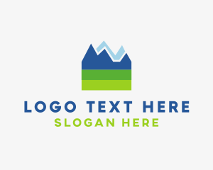 Hill - Mountain Field Scenery logo design