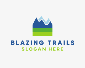 Mountain Field Scenery logo design