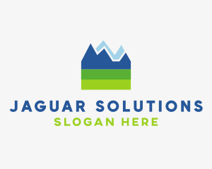 Mountain Field Scenery logo design