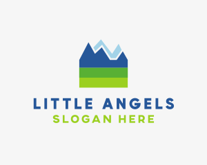 Mountain Field Scenery logo design