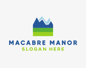 Mountain Field Scenery logo design