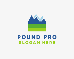 Mountain Field Scenery logo design