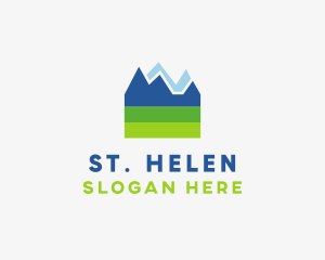 Mountain Field Scenery logo design