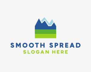 Mountain Field Scenery logo design