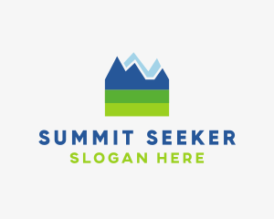 Mountain Field Scenery logo design