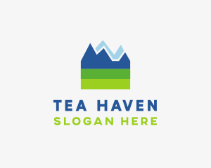 Mountain Field Scenery logo design